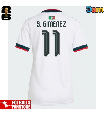 Mexiko Santiago Gimenez #11 Bortatröja Dam VM 2026 Kortärmad